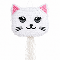 PIÑATA DE GATITA BLANCA 35x38x15cm