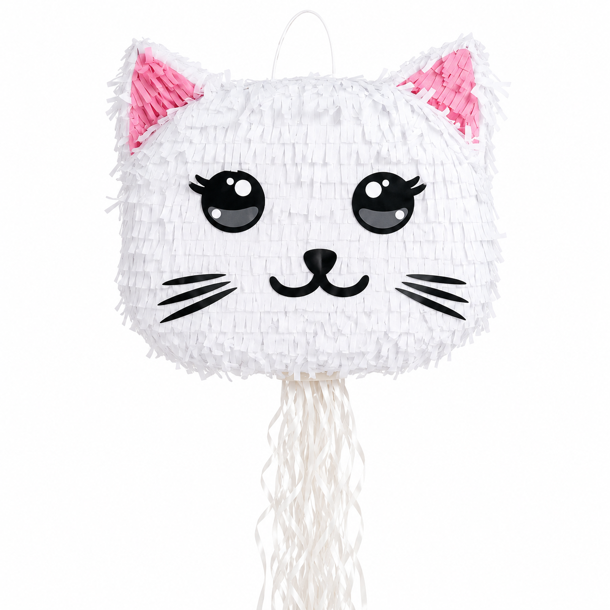 PIÑATA DE GATITA BLANCA 35x38x15cm