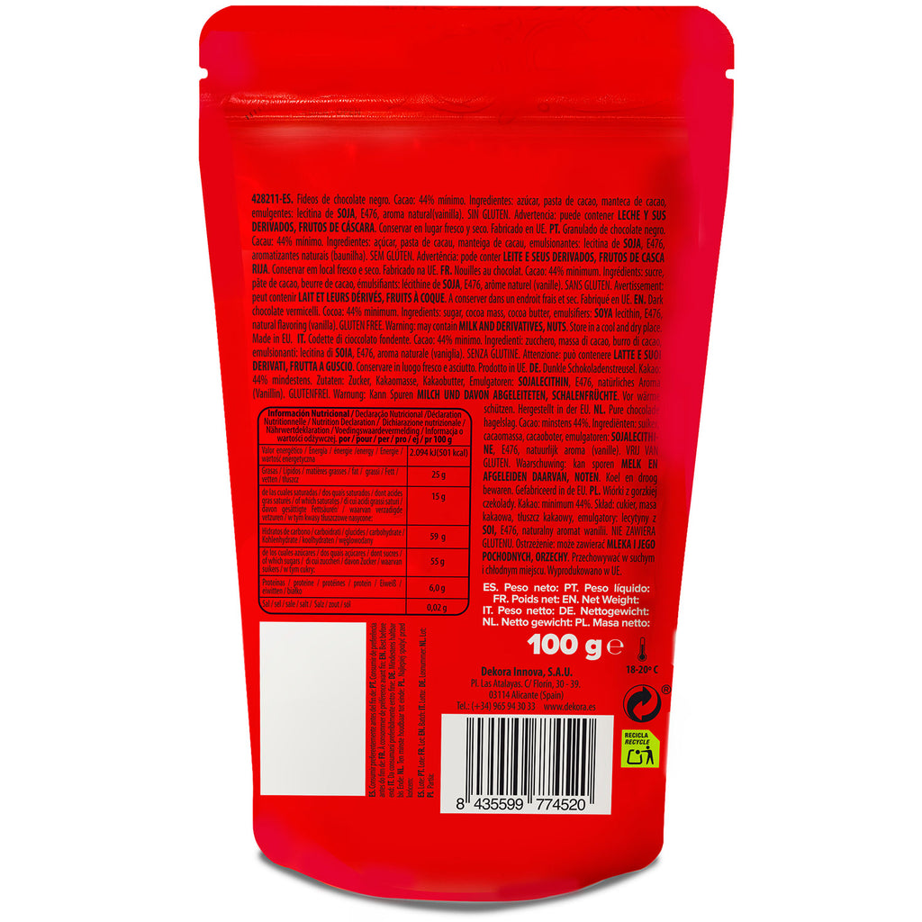 FIDEOS DE CHOCOLATE 100 GR