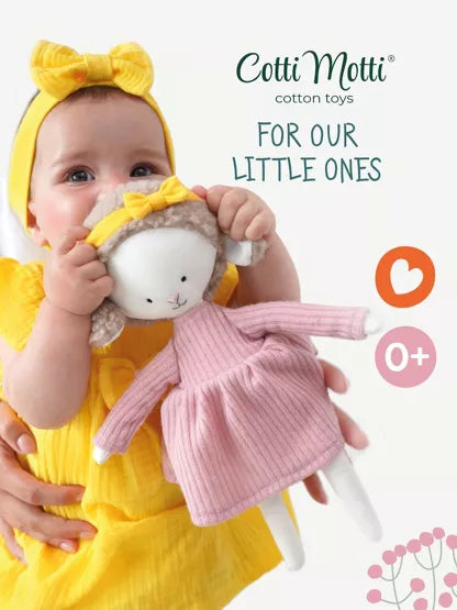 Peluche de algodón, Cotti Motti - Zoe la oveja (30 cm)