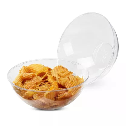 Bol de plástico transparente multiusos para servir en fiestas 20 cm
