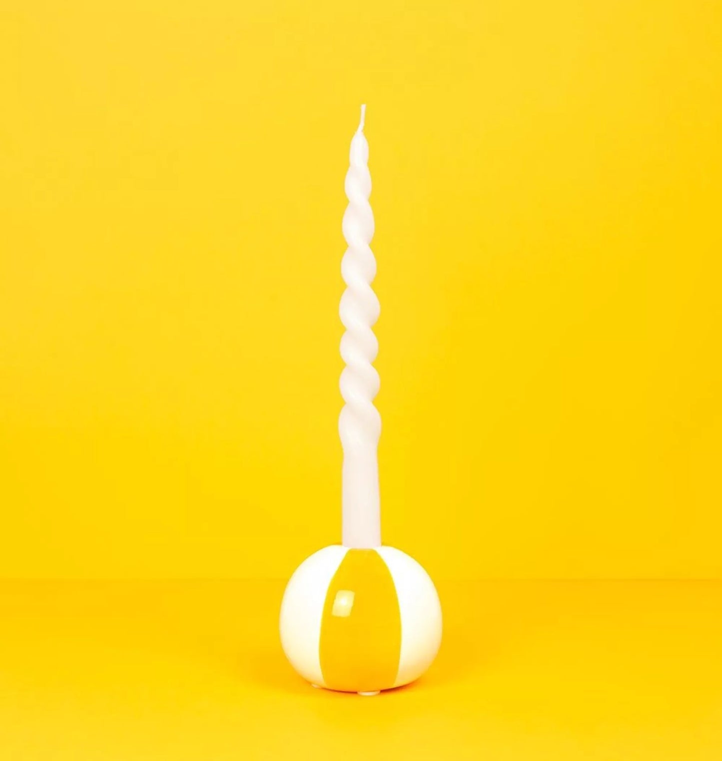 Candelabro, Beach Ball, amarillo, cerámica,8 cm