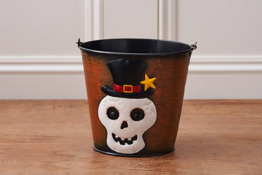 Cubo de Esqueleto Metálico de Truco o Trato