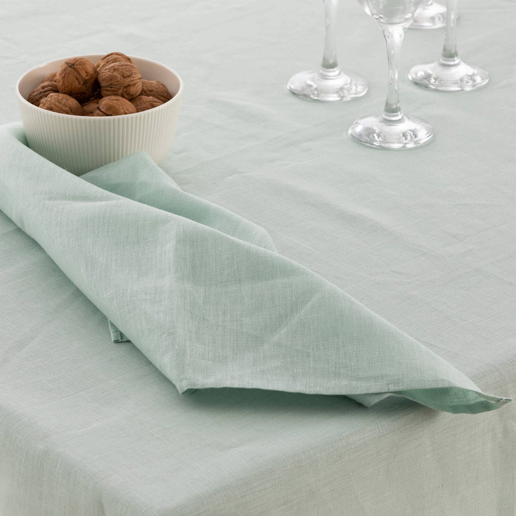 Servilletas Lino 100% Aqua 50X50 Cm