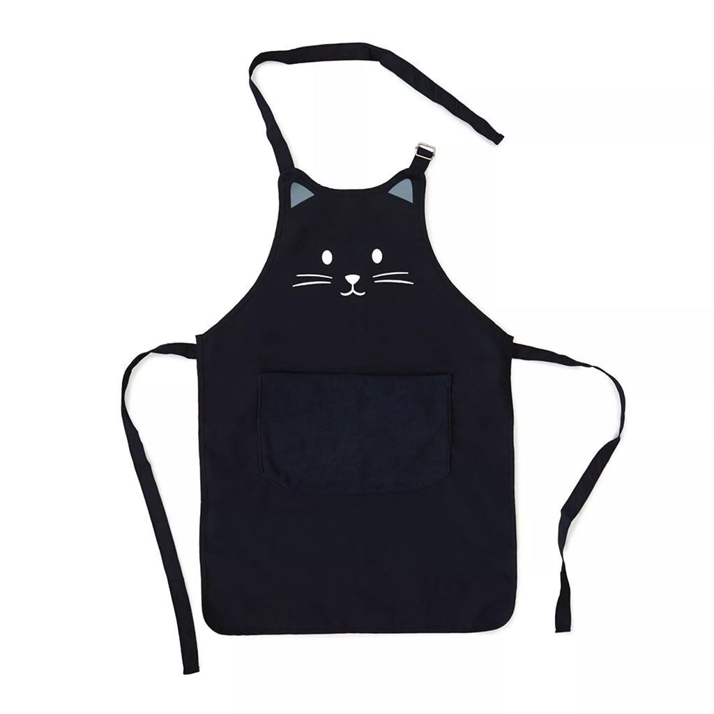 Delantal,Kitty,negro,80 cm,poliéster