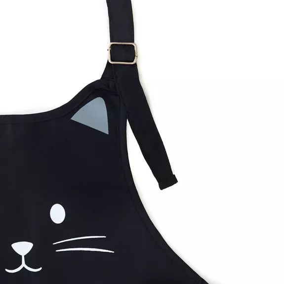 Delantal,Kitty,negro,80 cm,poliéster