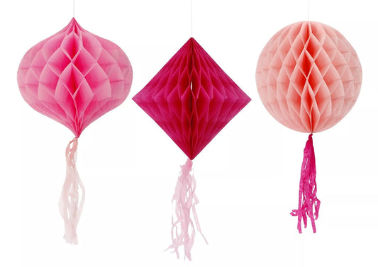 Set panal -nido de papel  - Perfect Pink - 3 piezas