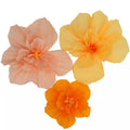 Decoración de fiesta  - Juego de flores - Pretty Peachy - 3 piezas