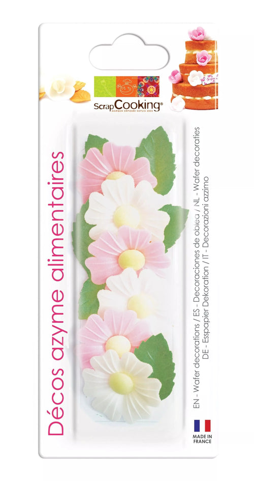 6 flores + 6 hojas verdes sin levadura (ampolla)