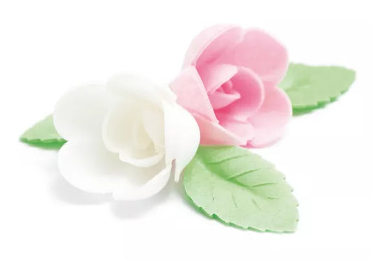 4 rosas surtidas + 6 hojas verdes sin levadura (ampolla)