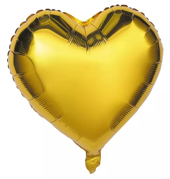 GLOBO DE MYLAR CON CORAZÓN DORADO