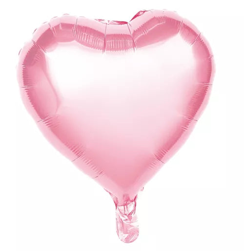 GLOBO DE MYLAR CON CORAZÓN ROSA PASTEL