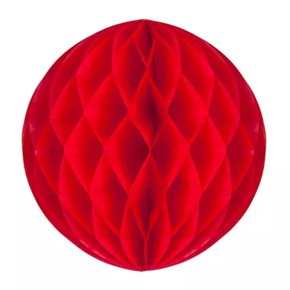 BOLA DE PANAL ROJA DE 12 CM