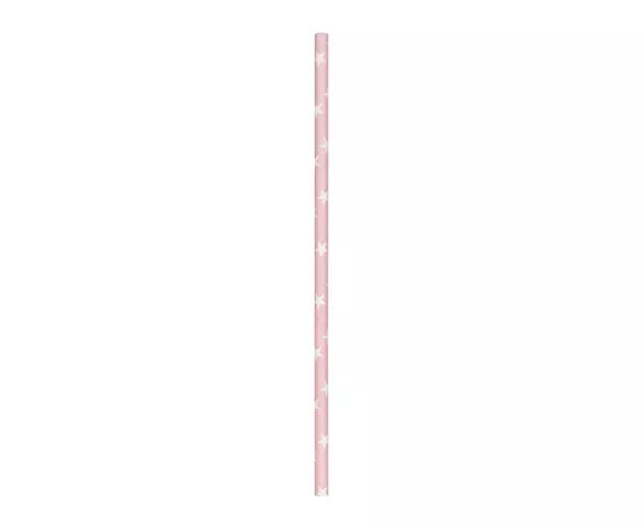 SET DE 10 PAJITAS DE CHICLE CON ESTRELLAS BLANCAS