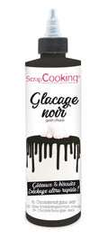 Glaseado negro listo para usar - sabor chocolate 130G
