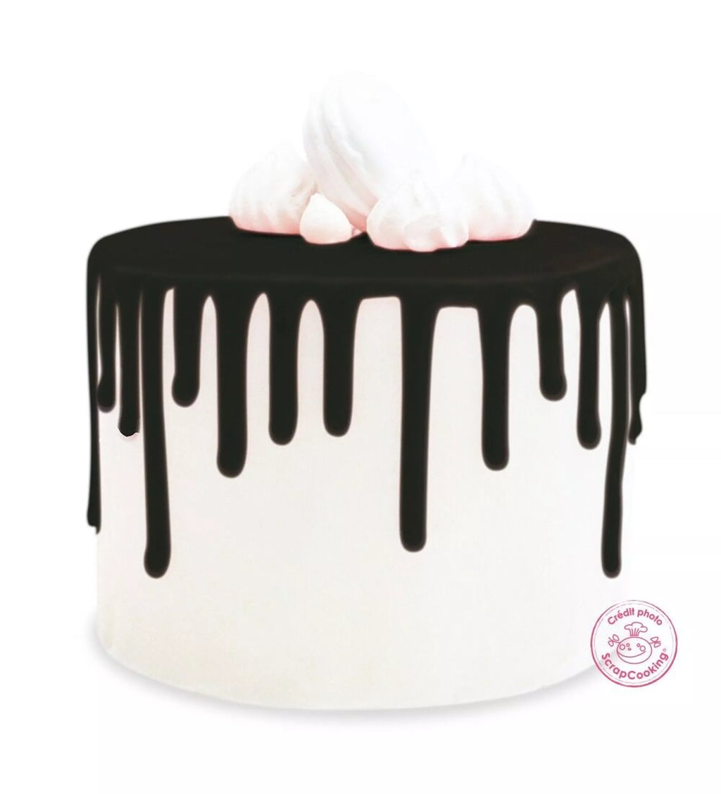 Glaseado negro listo para usar - sabor chocolate 130G