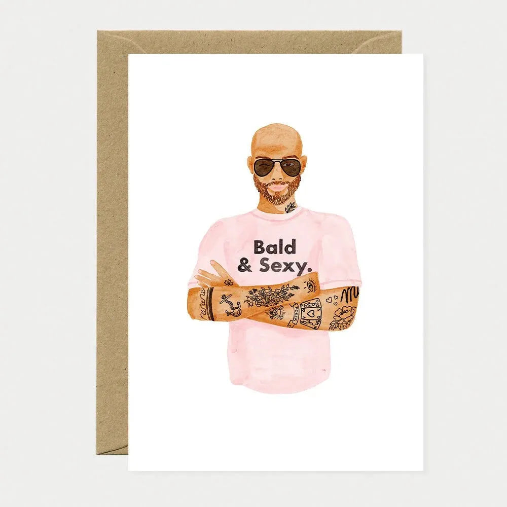 Tarjeta de felicitación - Calvo y sexy  A6 (105 × 148 mm)
