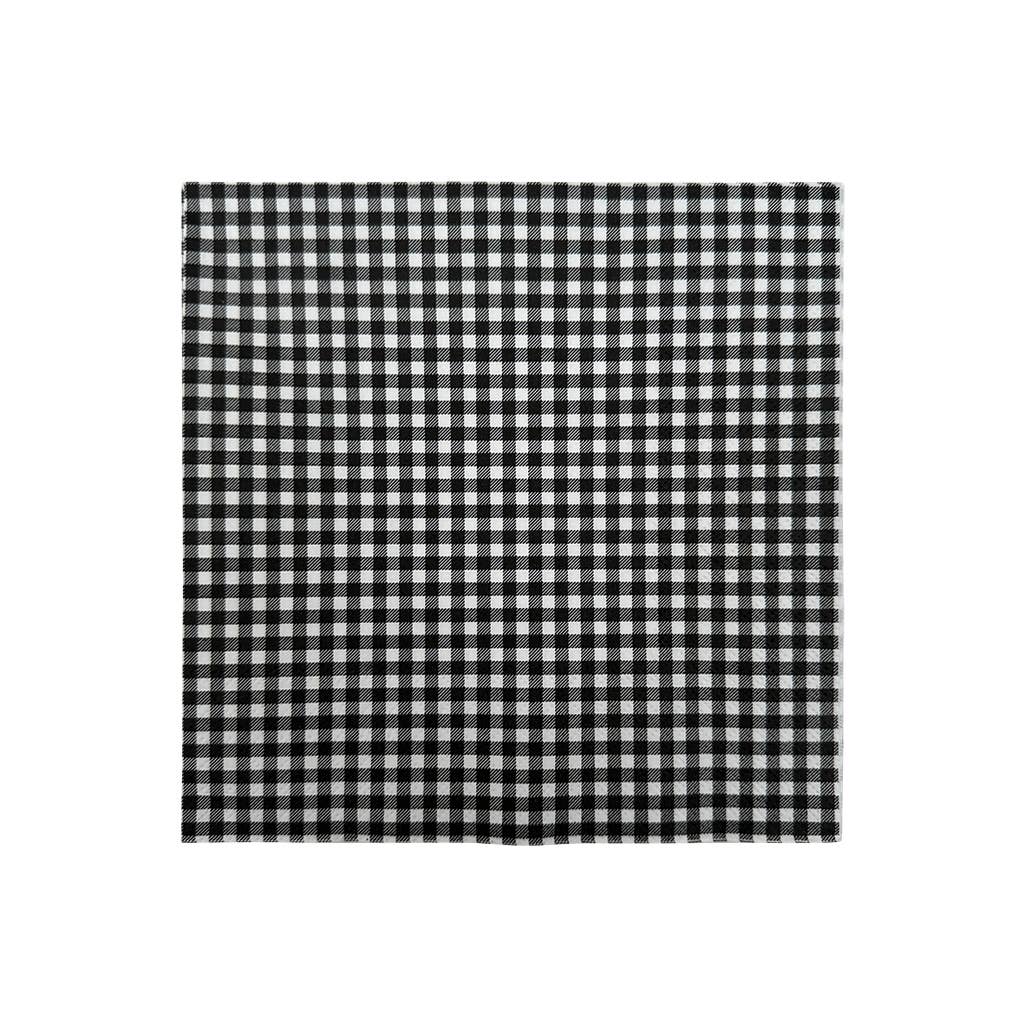 Juego de 20 servilletas de papel de cuadros vichy negros