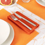 Pack 2 ud. servilletas liso Lino 100% Naranja Oscuro