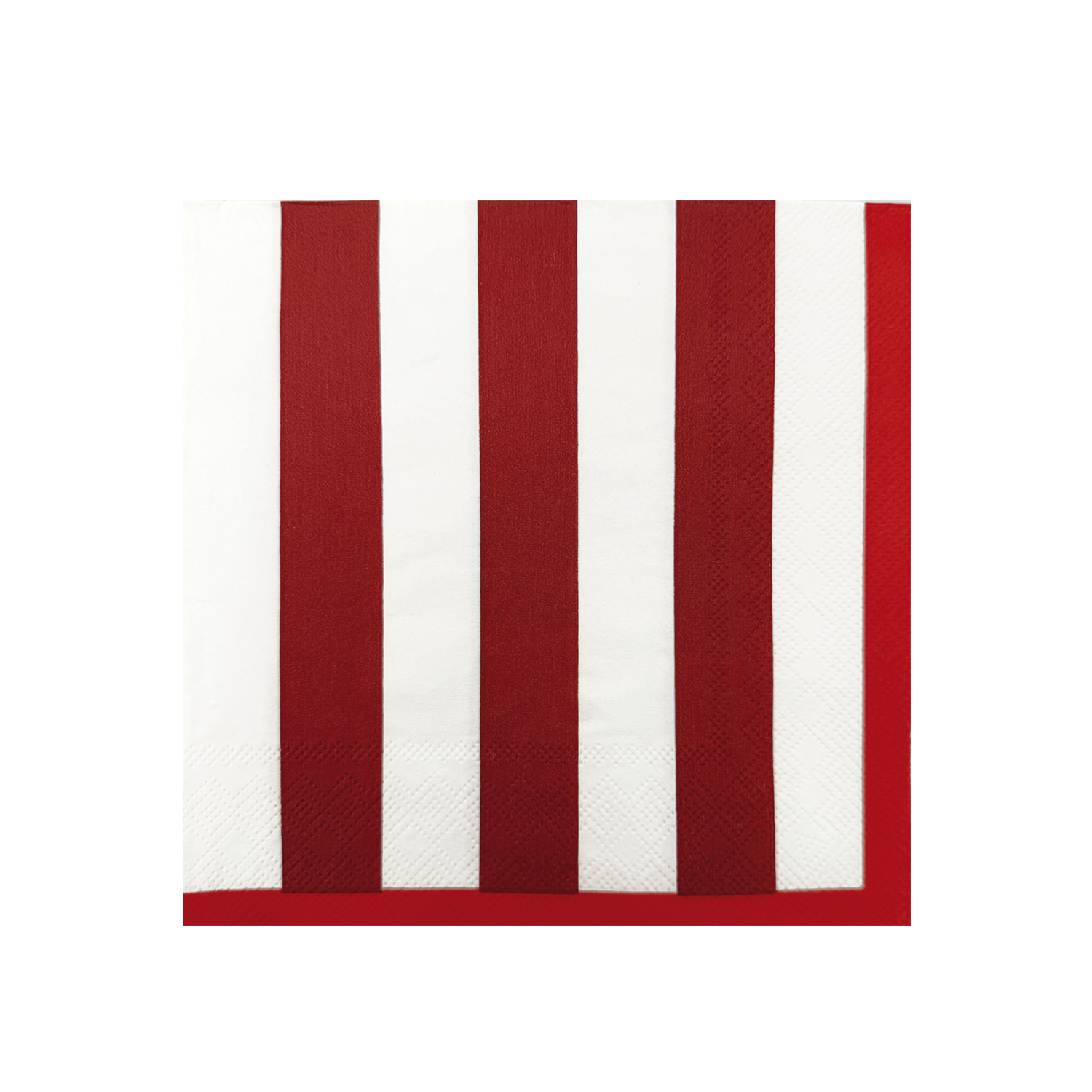 Servilleta de papel a rayas rojas x20