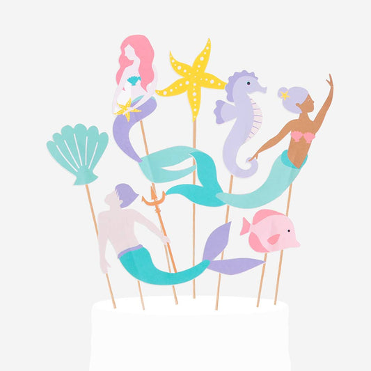 Adornos para tartas con forma de sirena