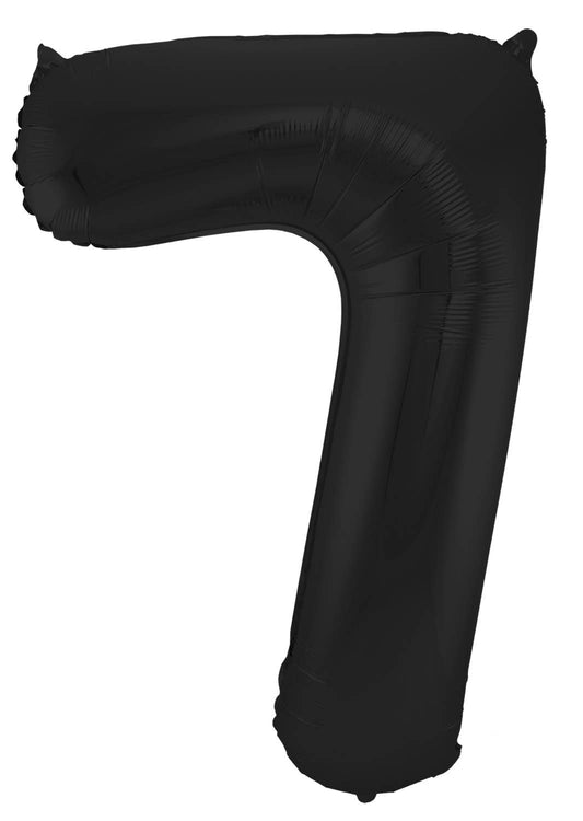 Globo Foil Number 7 Negro Metálico Mate - 86 cm