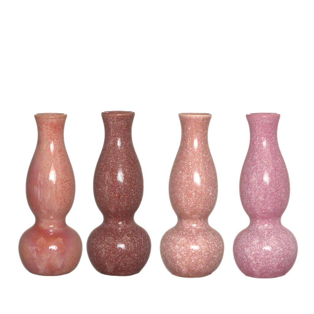 Ivy jarrón/candelabro -Rosa claro jaspeado