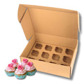 Caja de Cartón Verde para 12 Cupcakes 32,5 × 24,8 × 9 cm