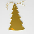 Adorno de navidad abeto dorado efecto espejo