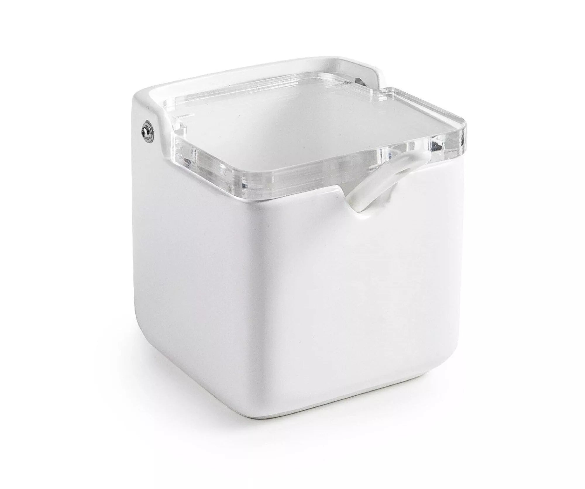 IBILI - Salero/azucarero+cucharilla, Cerámica, con tapa acrilica