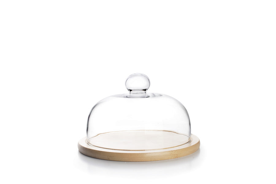 Tapa de Cristal con Base de Madera L  - 20 cm