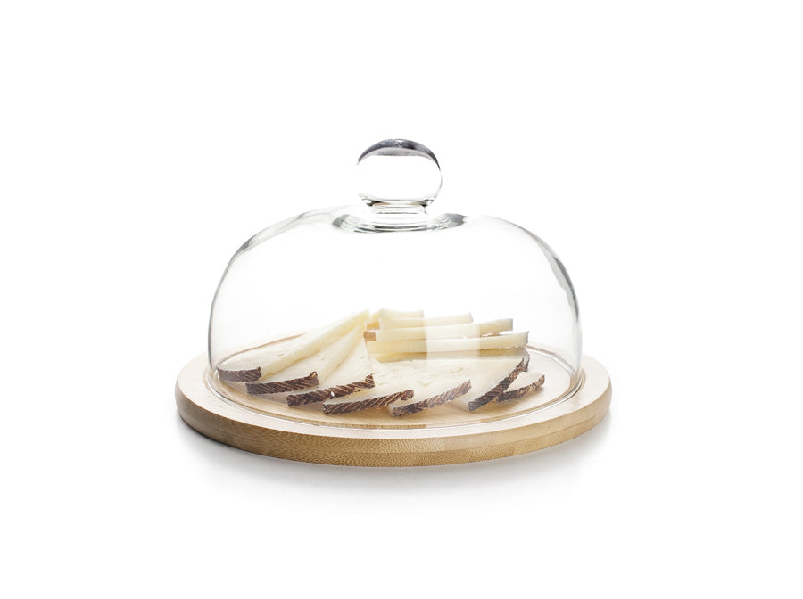 Tapa de Cristal con Base de Madera L  - 20 cm