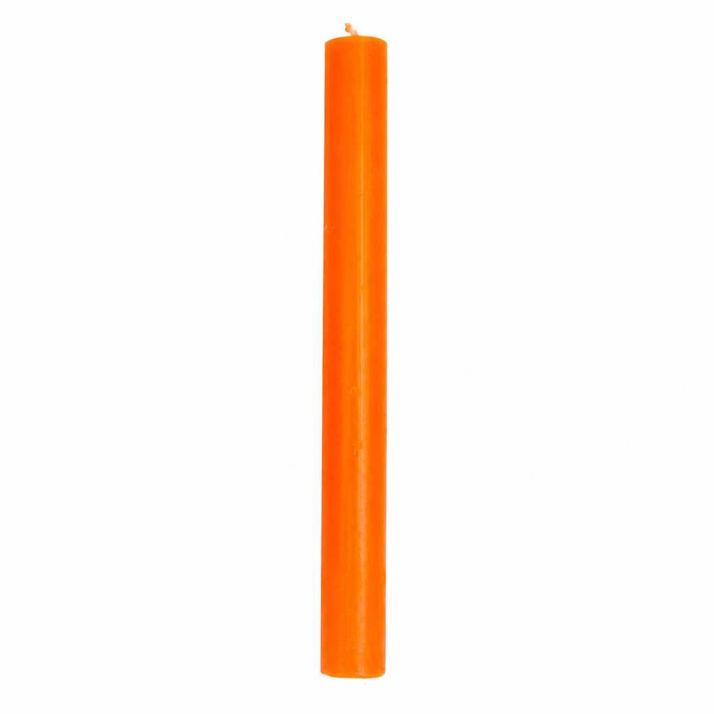 Velas internas de cena naranja, decoración de verano