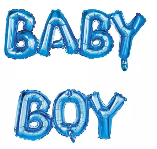 GLOBOS CON LETRAS DE MYLAR PARA BEBÉ NIÑO