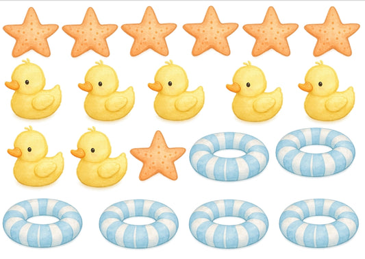 Papel de oblea -  Colección Osito en la playa - Complementos