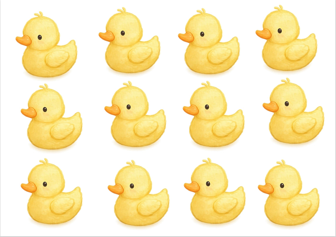 Papel de oblea -  Colección Osito en la playa - Patitos