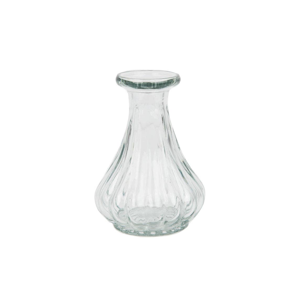 Jarrón pequeño de vidrio reciclado transparente | Decoración del hogar | decoración de fiesta