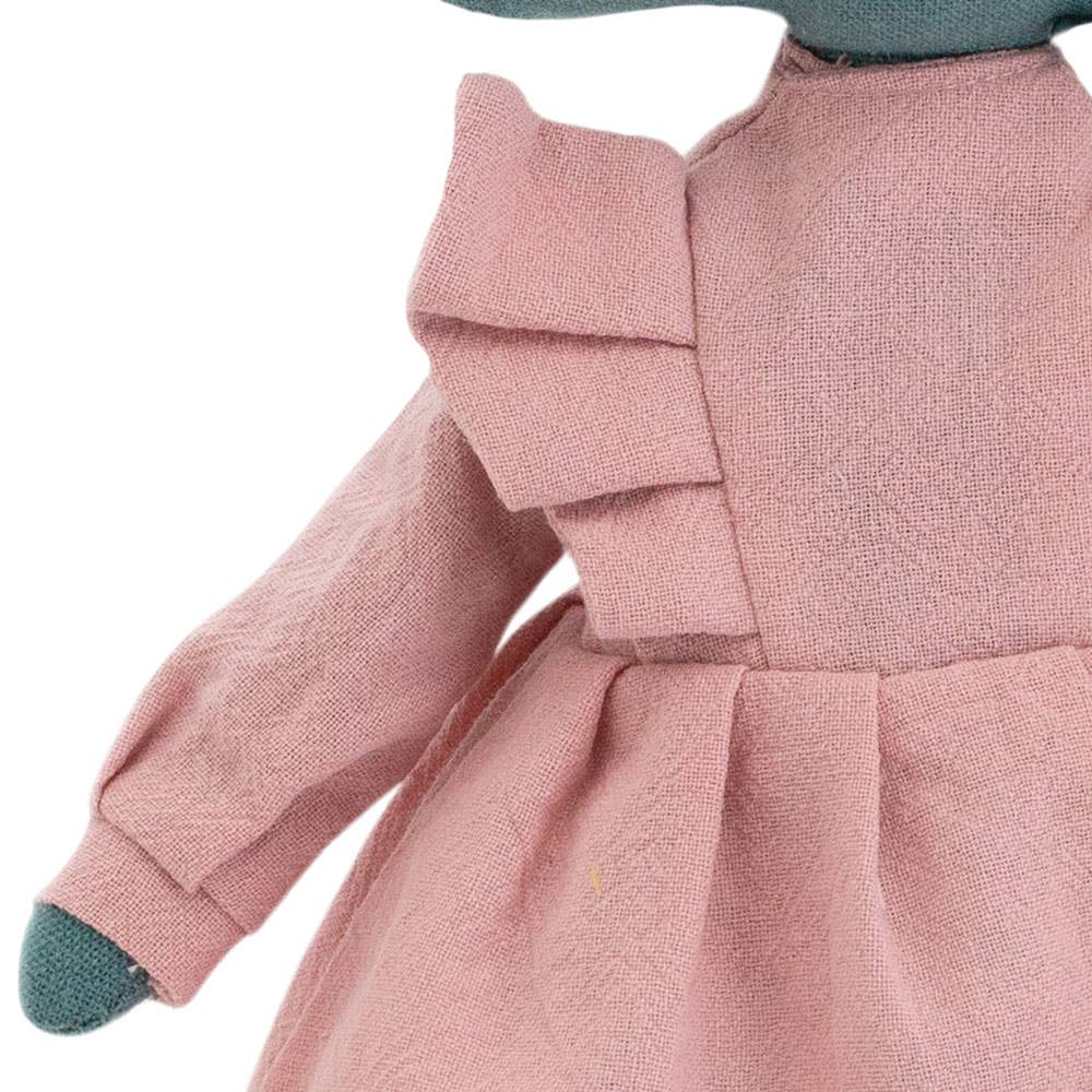 Peluche de algodón,  Fiona La Rana vestido rosa -29cm -0+