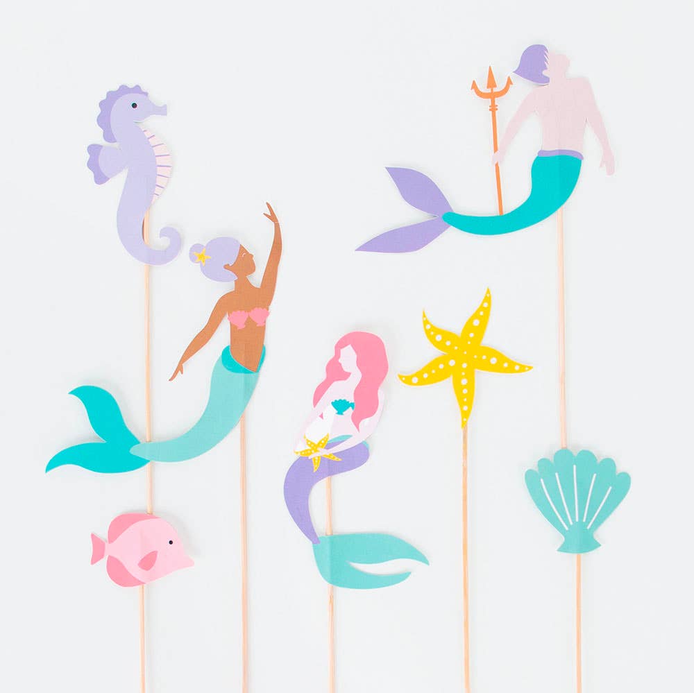 Adornos para tartas con forma de sirena