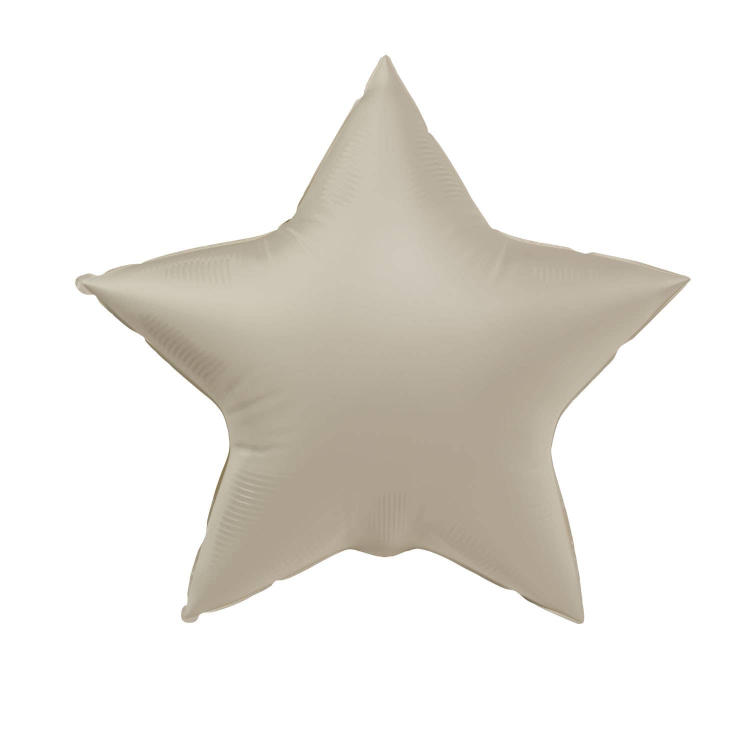 Globo de aluminio con forma de estrella, café con leche cremoso, ultra mate, 45 cm