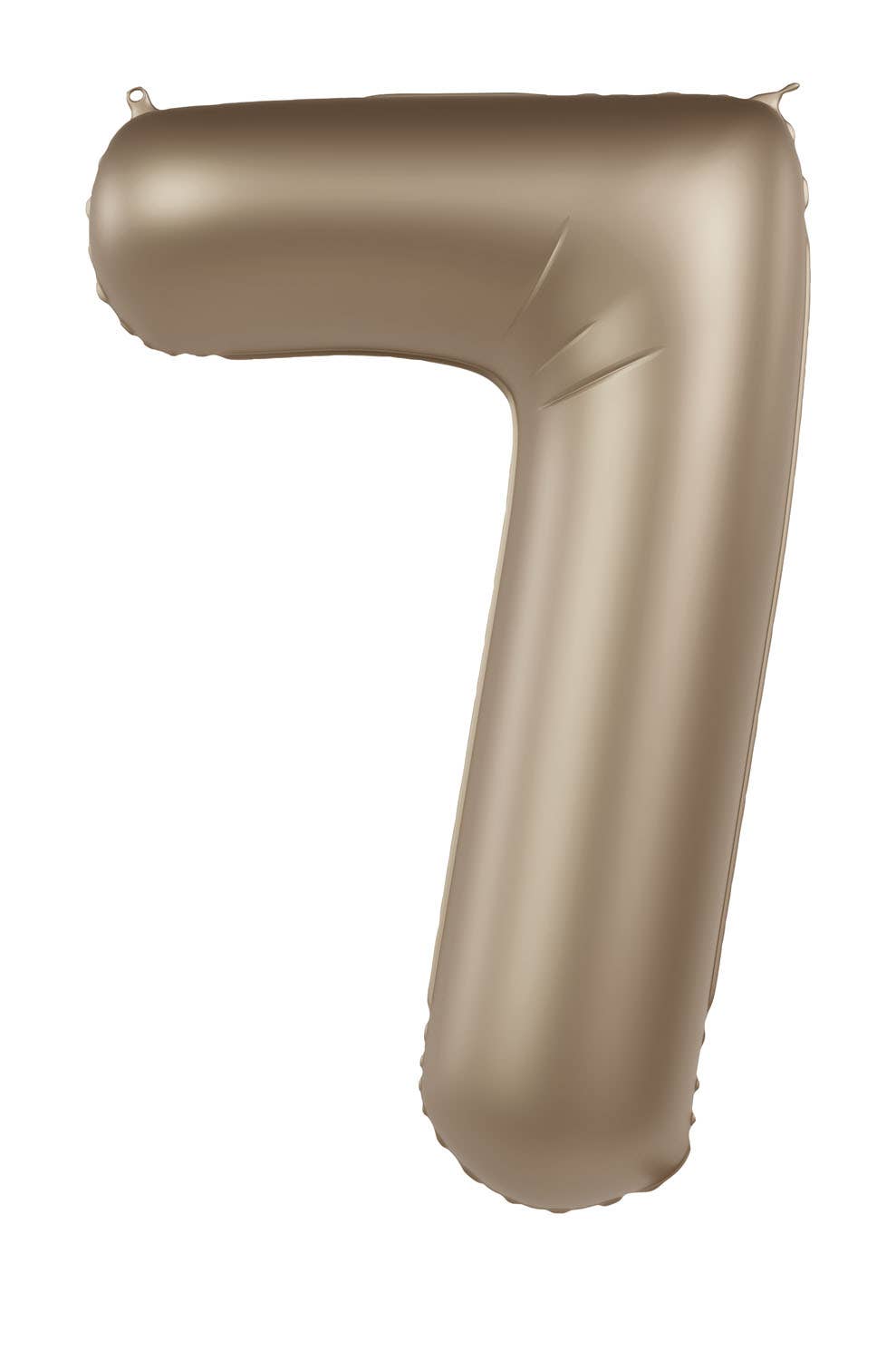 Globo de aluminio número 7, oro claro, satinado brillante, 86 cm