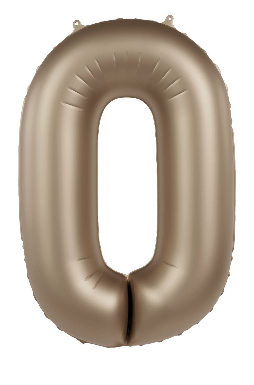 Globo de aluminio número 0, dorado claro, satinado brillante, 86 cm