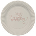 Platos - Crème Rose - 23 cm - 8 piezas