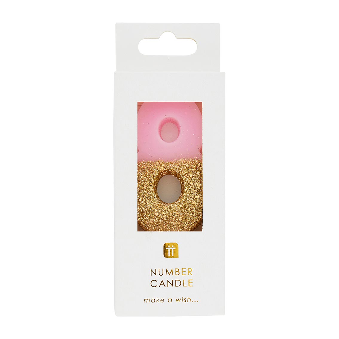 Velas número 8, purpurina rosa