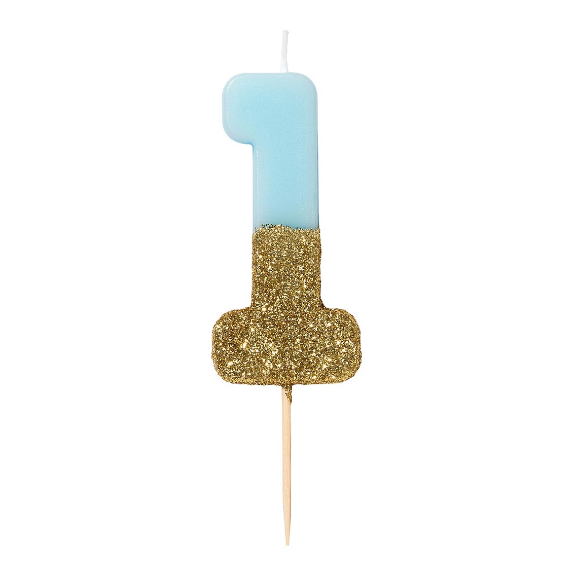 Vela Número 0 Purpurina Azul (Copia)