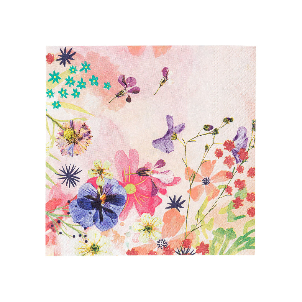 Servilletas de cóctel florales, fiesta de verano, paquete de 20