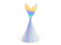 Gorro de fiesta de sirena, iridiscente, 18 cm