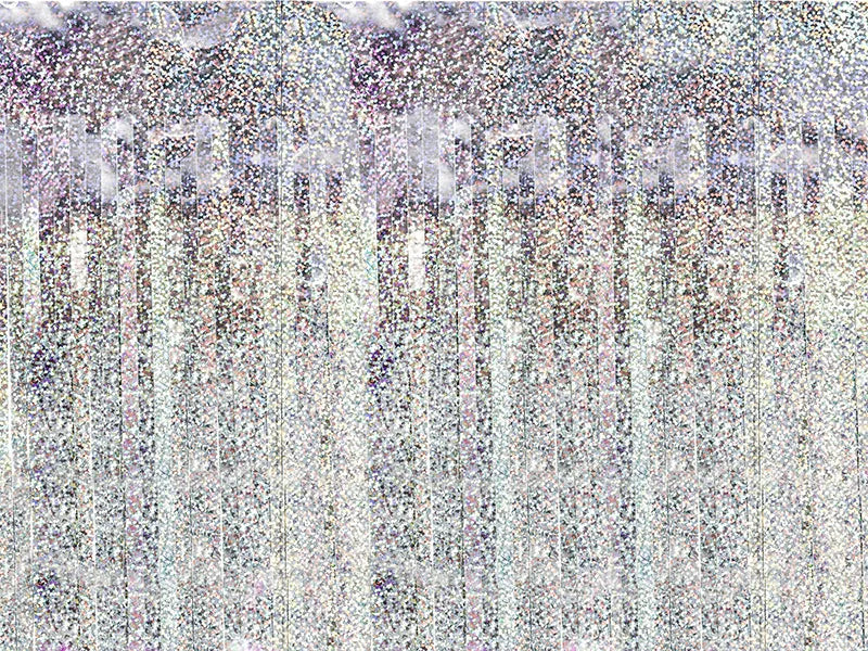 Cortina de fiesta holográfica, 90 x 250 cm