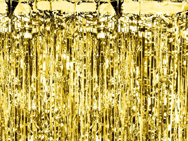 Cortina para fiestas, color dorado, 100x200cm