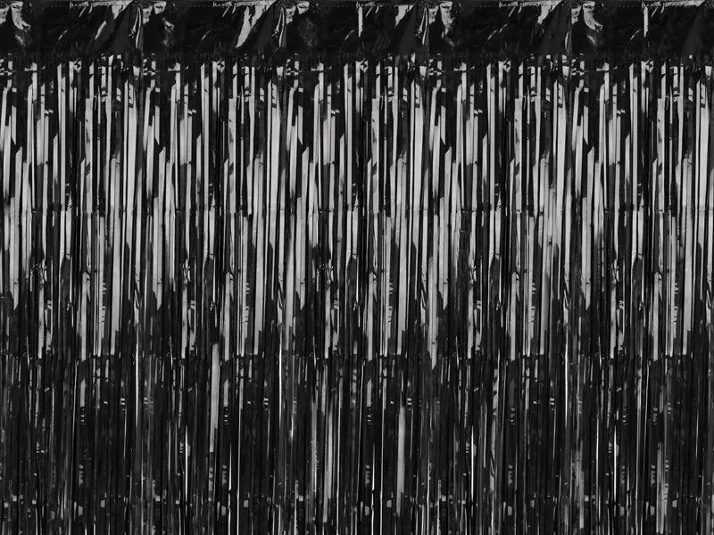 Cortina para fiestas, negra, 100x200cm